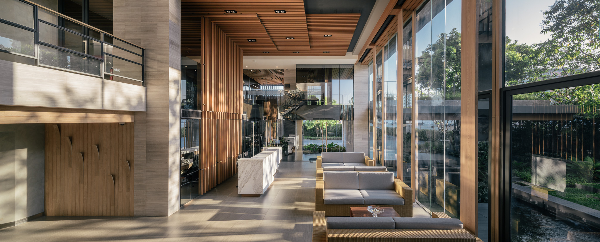 稻田梯田式办公空间设计-15