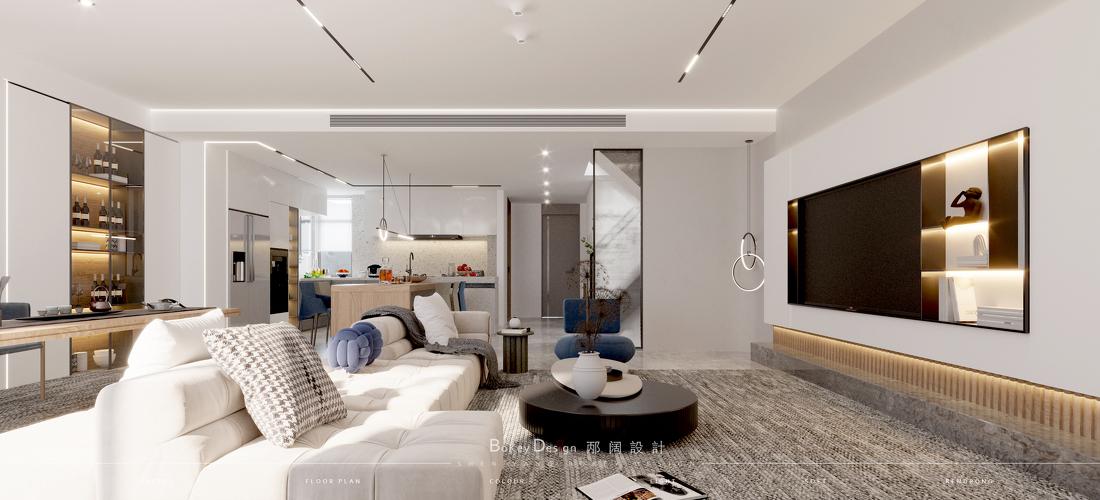 
中性色系叠拼别墅，舒适随性的治愈空间 -5