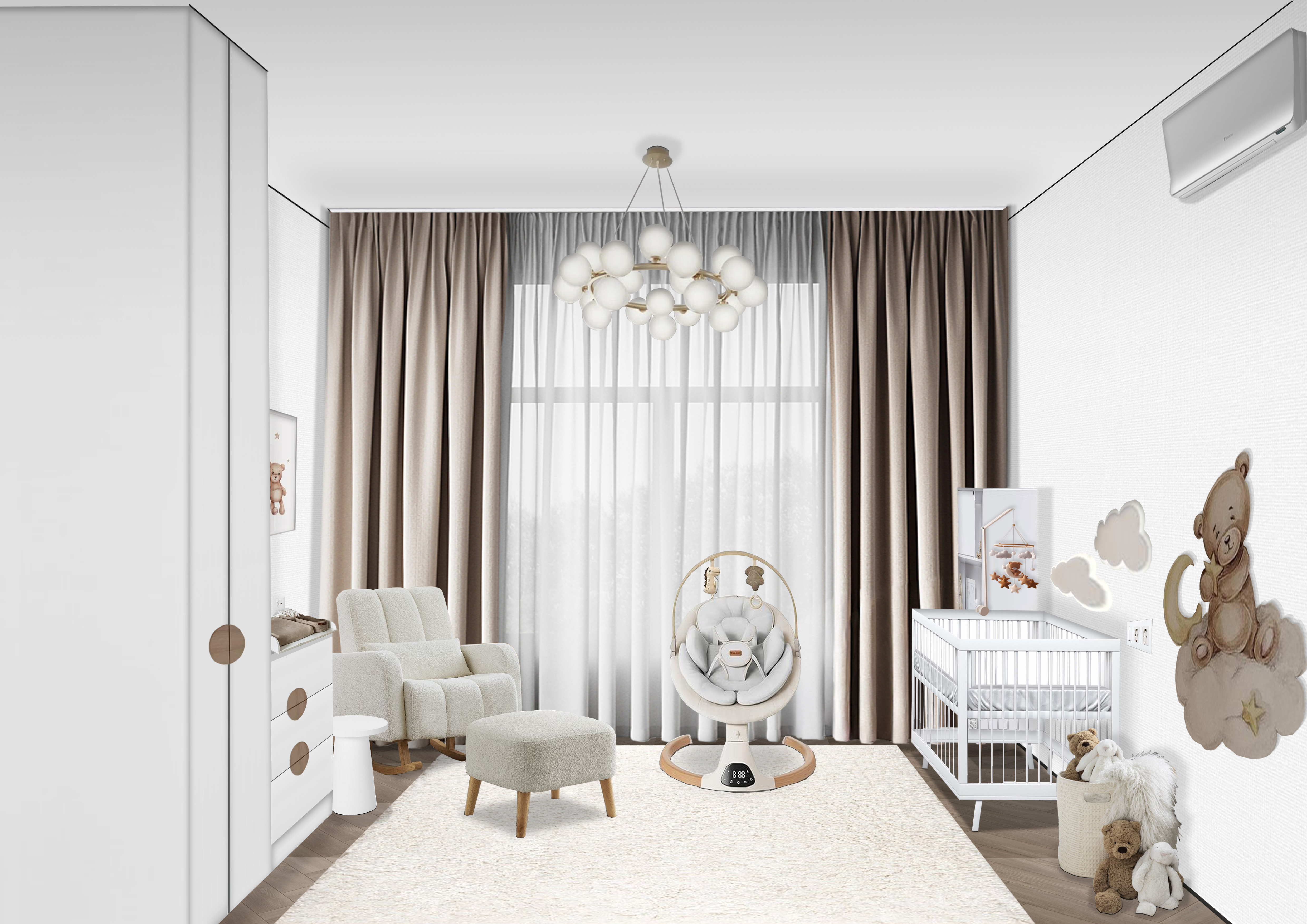 四居室公寓设计项目丨俄罗斯莫斯科丨EKATERINA OSEPCHUK-23