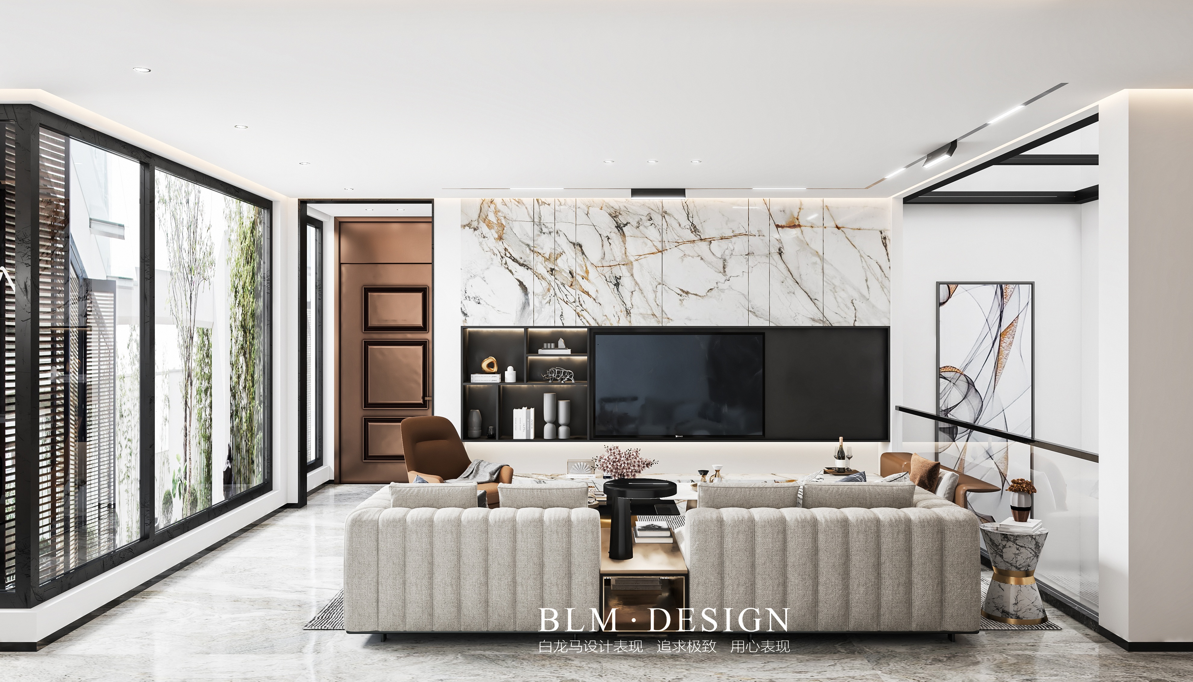 现代别墅设计丨中国扬州丨扬州白龙马效果图设计与表现-5