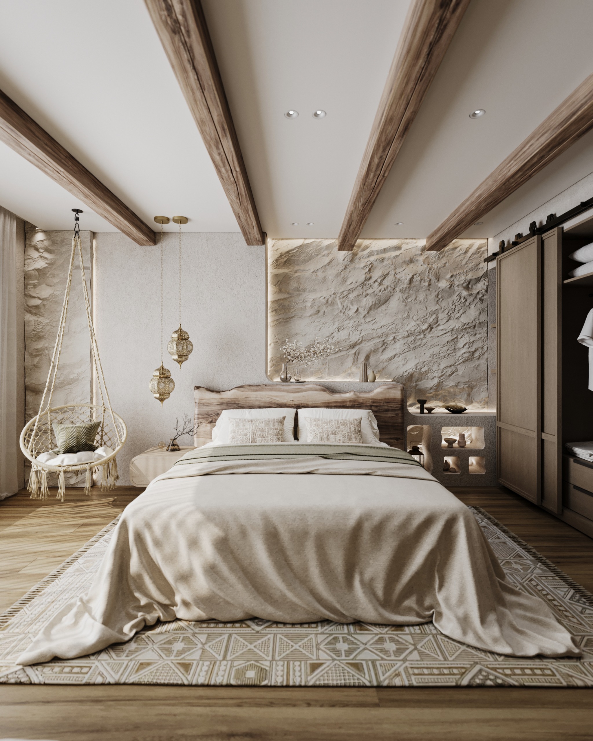 斯维安卧室设计（注：SIWIAN可能是特定的人名、地名或品牌名等，如果有更准确的对应信息，以实际为准）丨EgyptAlexandria丨Hammoud Architects-7