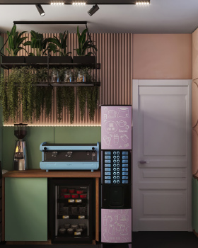 Візуалізація Квіткового магазину з кав'ярнею