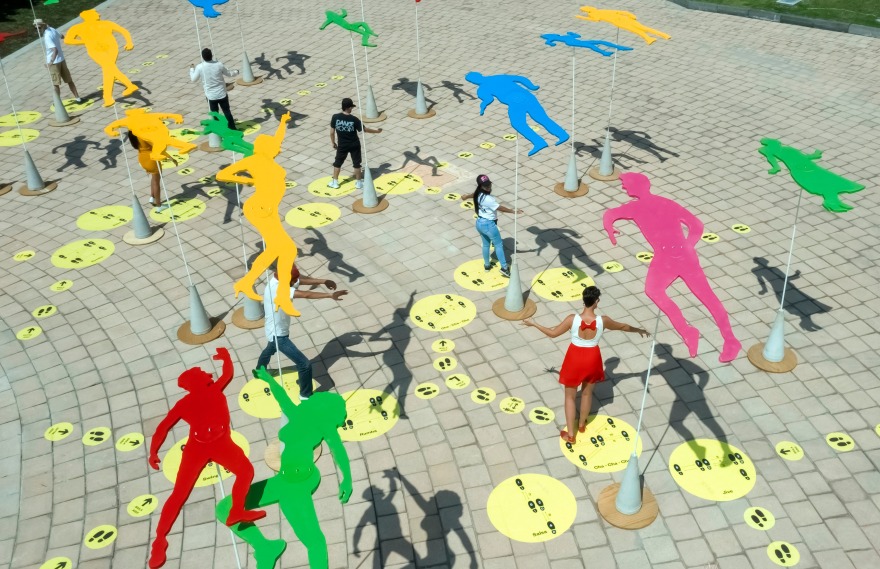 墨西哥城公共广场舞影互动装置丨墨西哥墨西哥城-19