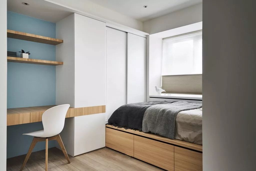 极简风格客厅书房一体化设计-118