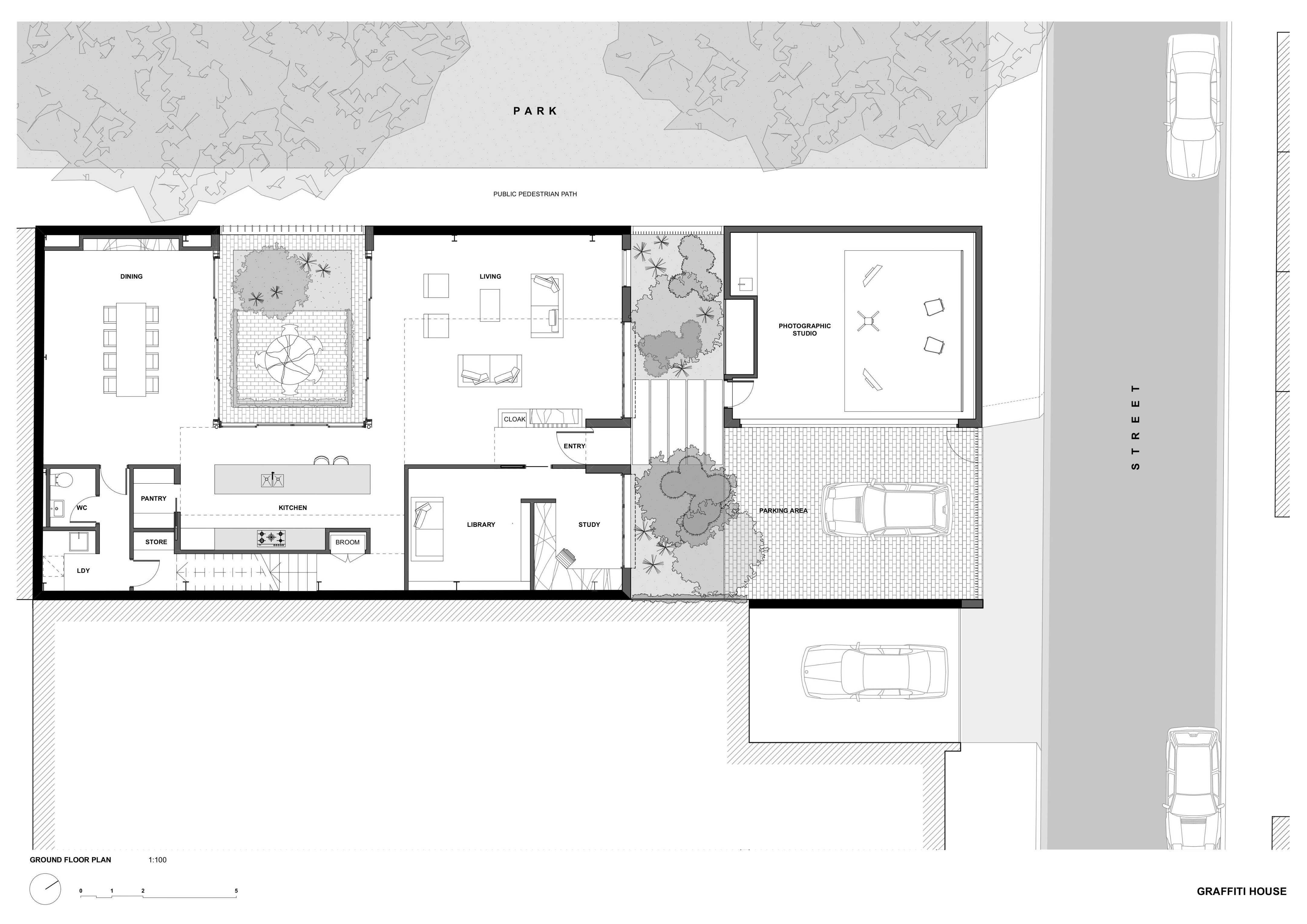 公园旁的涂鸦艺术之家丨澳大利亚丨Durack Architects-25