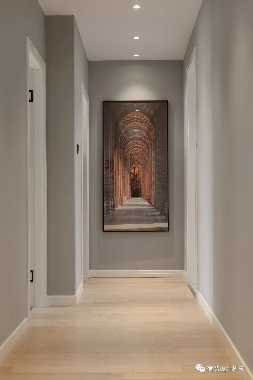 南昌 125㎡现代简约家居,黑白灰中融入绿色与橙色-41