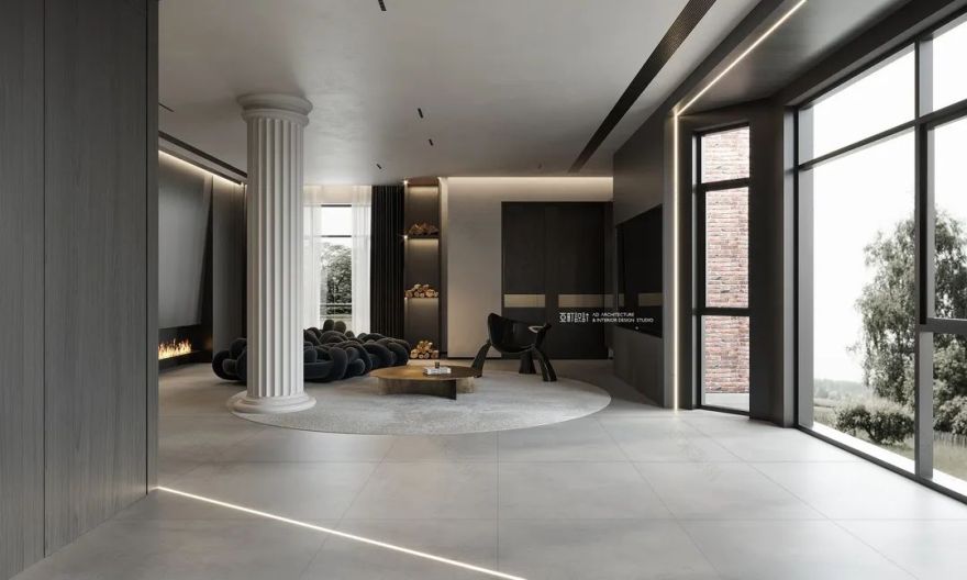 黑白灰的魅影之家 · 爵世名邸的现代艺术设计丨亚町设计-23