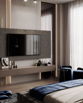 Small Residential Studio | Cohesive Blue Interior