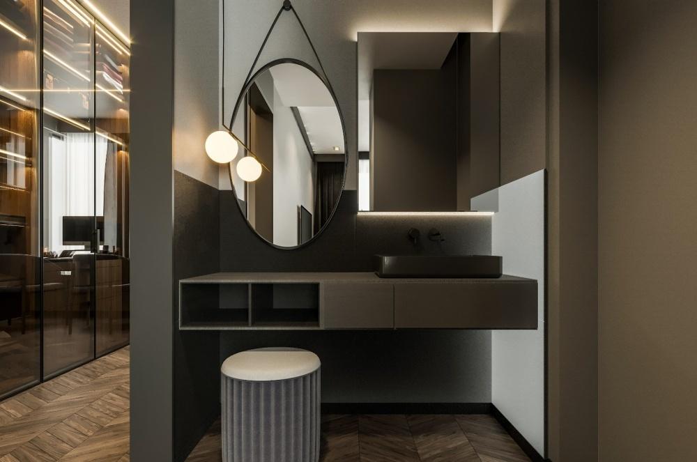 BLACK·后现代轻奢家居,灰色调与橙色系的惊艳碰撞-17