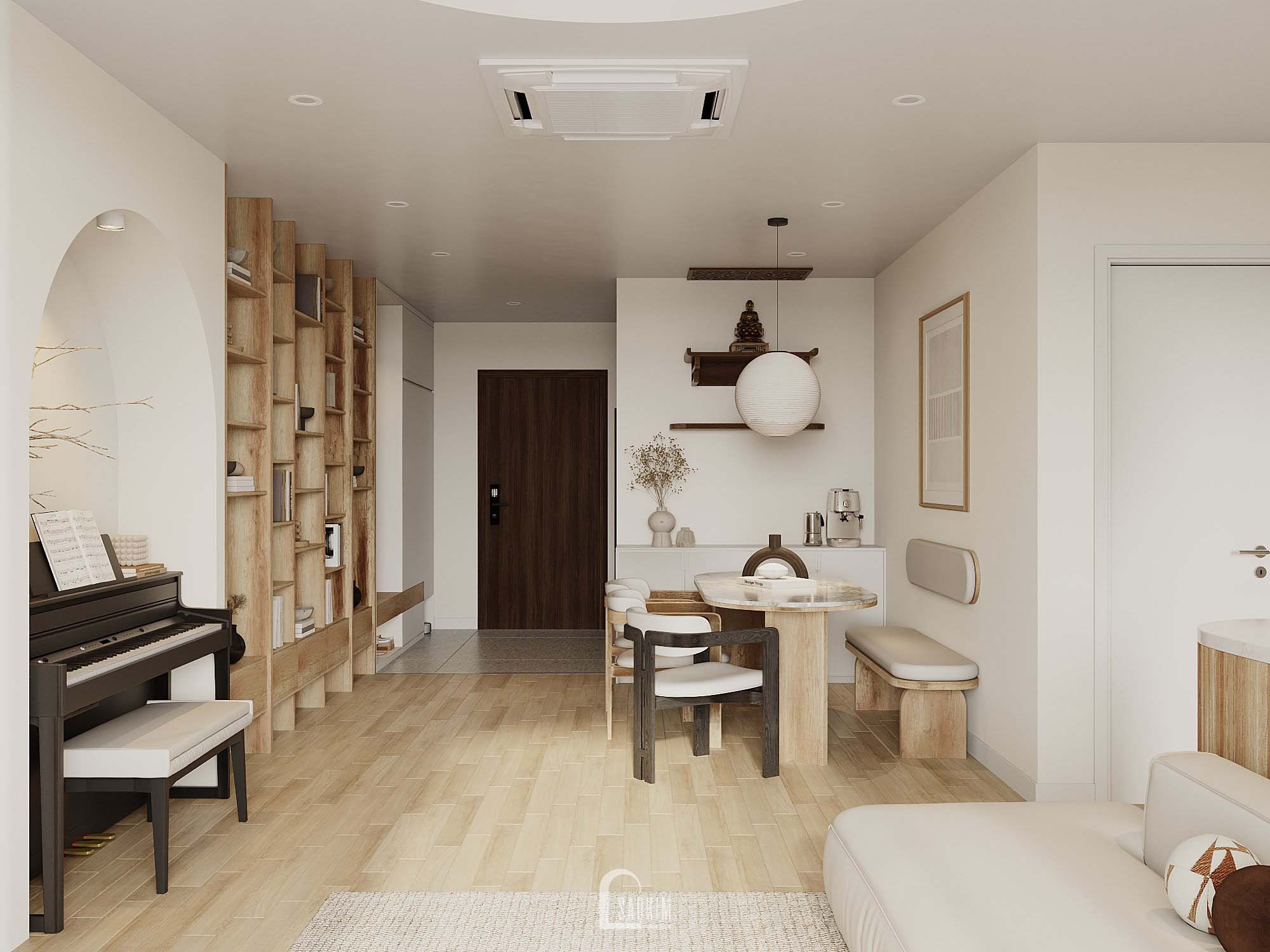 Apartment Design Japandi Style - HaNoi Paragon Project-10