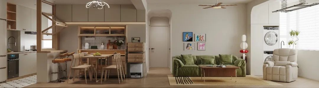 深圳如愿空间设计丨福田 · 益田村74㎡，每一寸空间都讲述着生活的故事-6