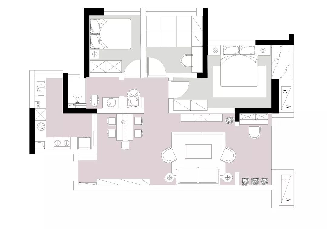 成都紫玉熙庭 93m2 简欧浪漫家居设计-3
