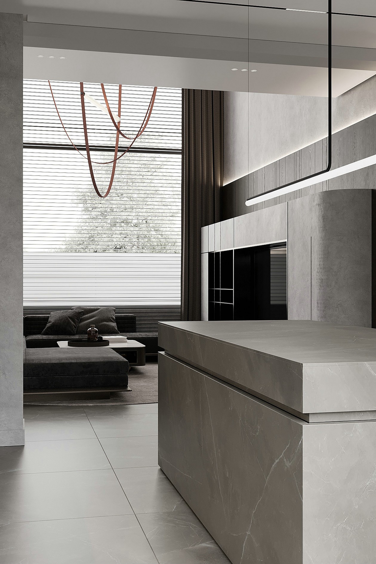 乌克兰基辅350㎡住宅设计 超有设计感！-5