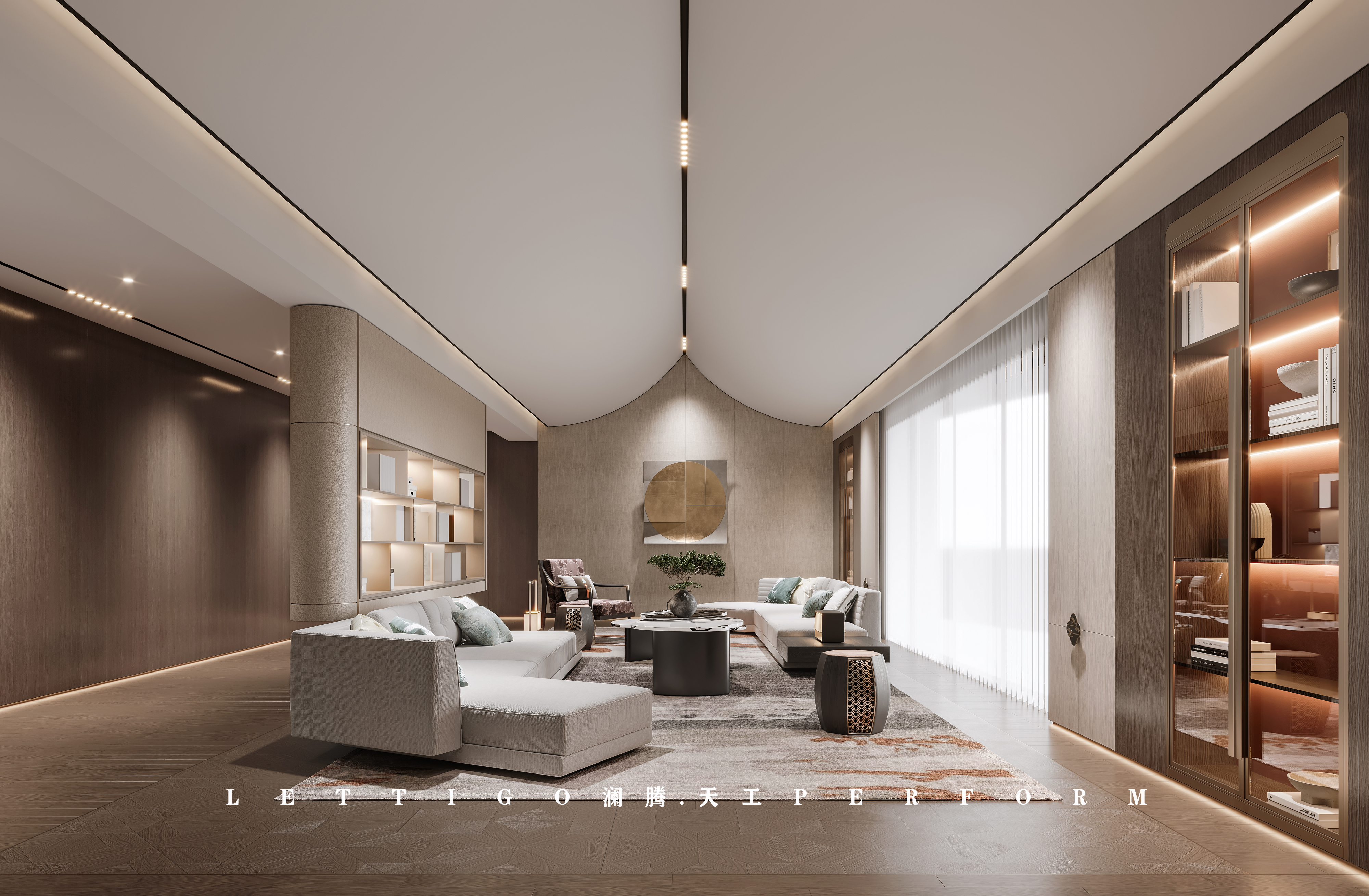 现代中式别墅大宅设计-22