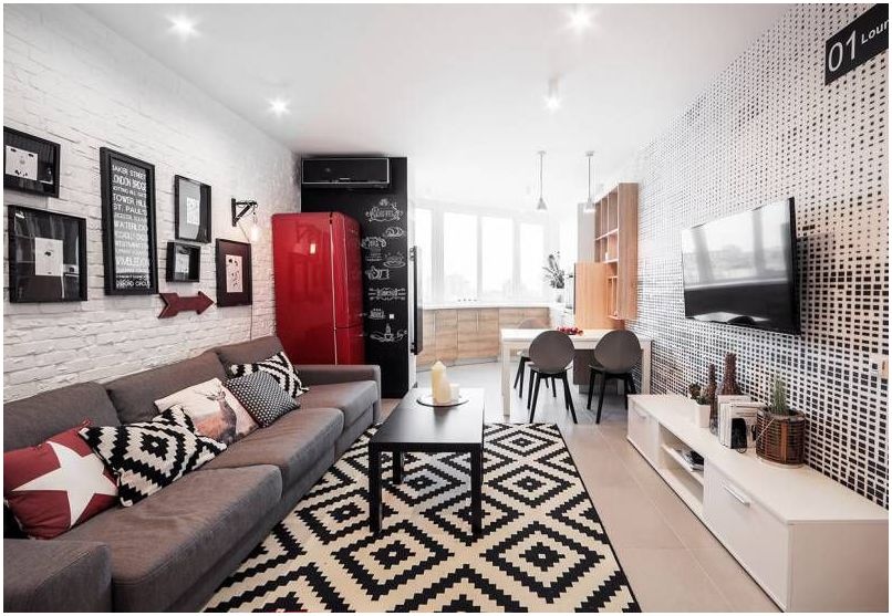 20平米厨房工作室与客厅一体化设计-118