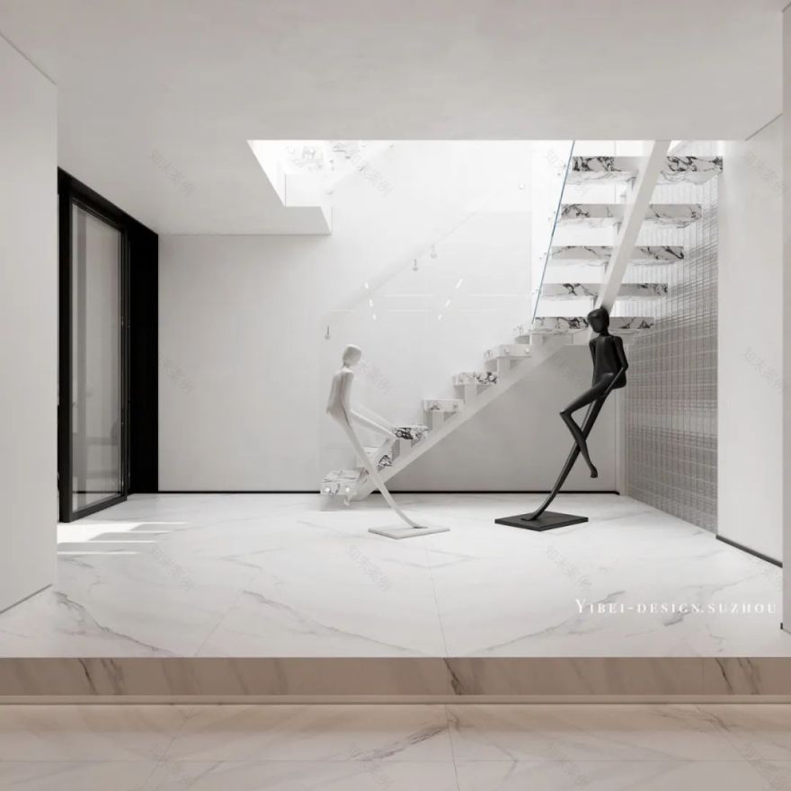 黑白奢石,打造现代都市家居之美丨中国苏州丨YIBEI DESIGN-14