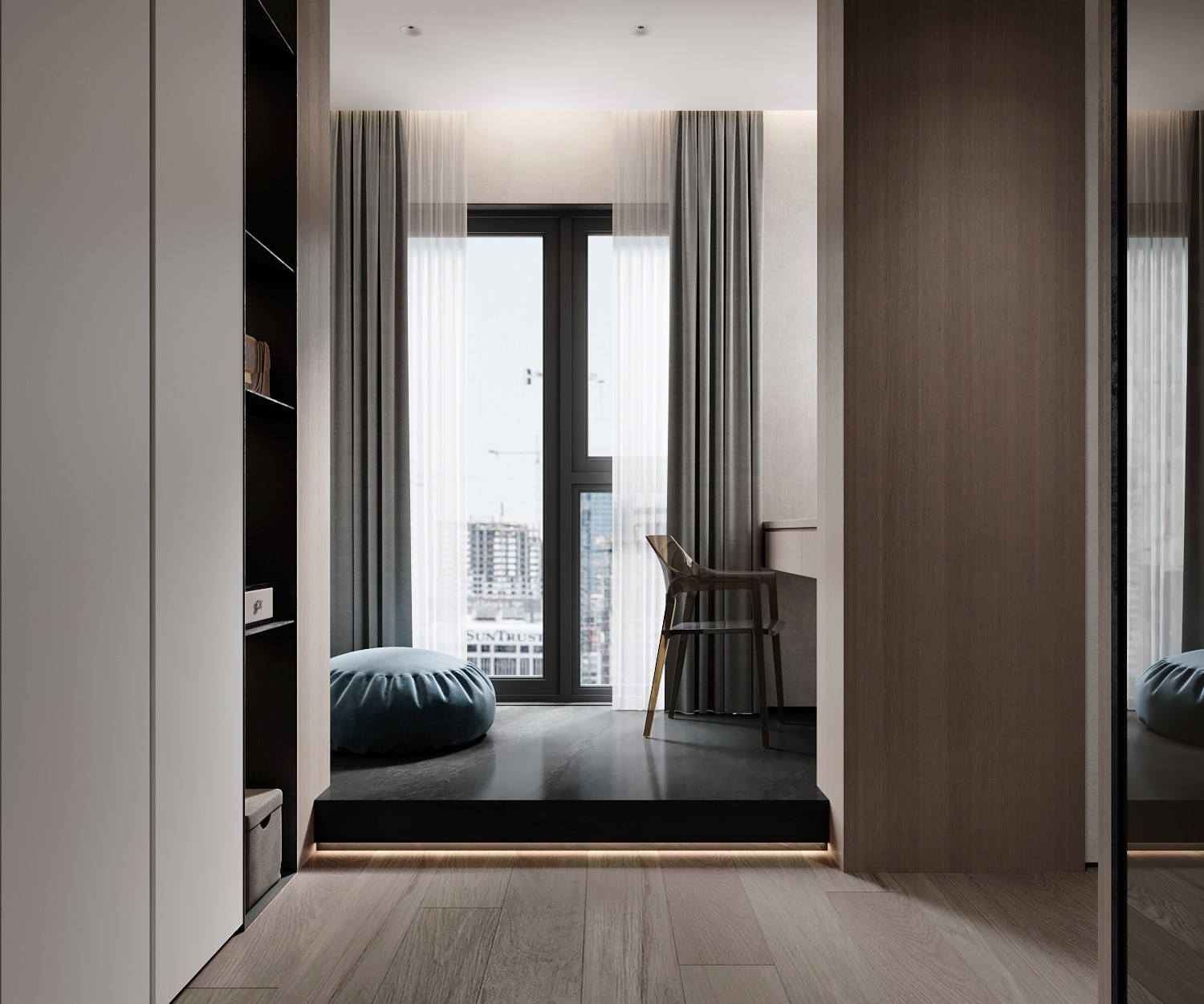 大地色系跃层套房设计丨Vike-21