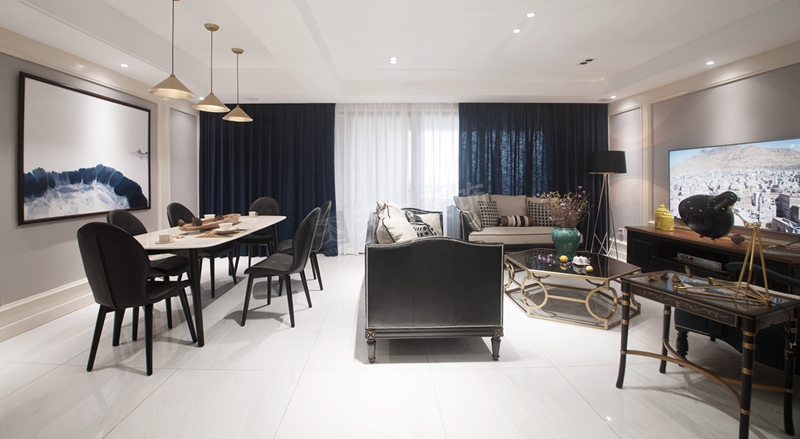 渝北 140 平米现代法式洋房装修完工效果-1