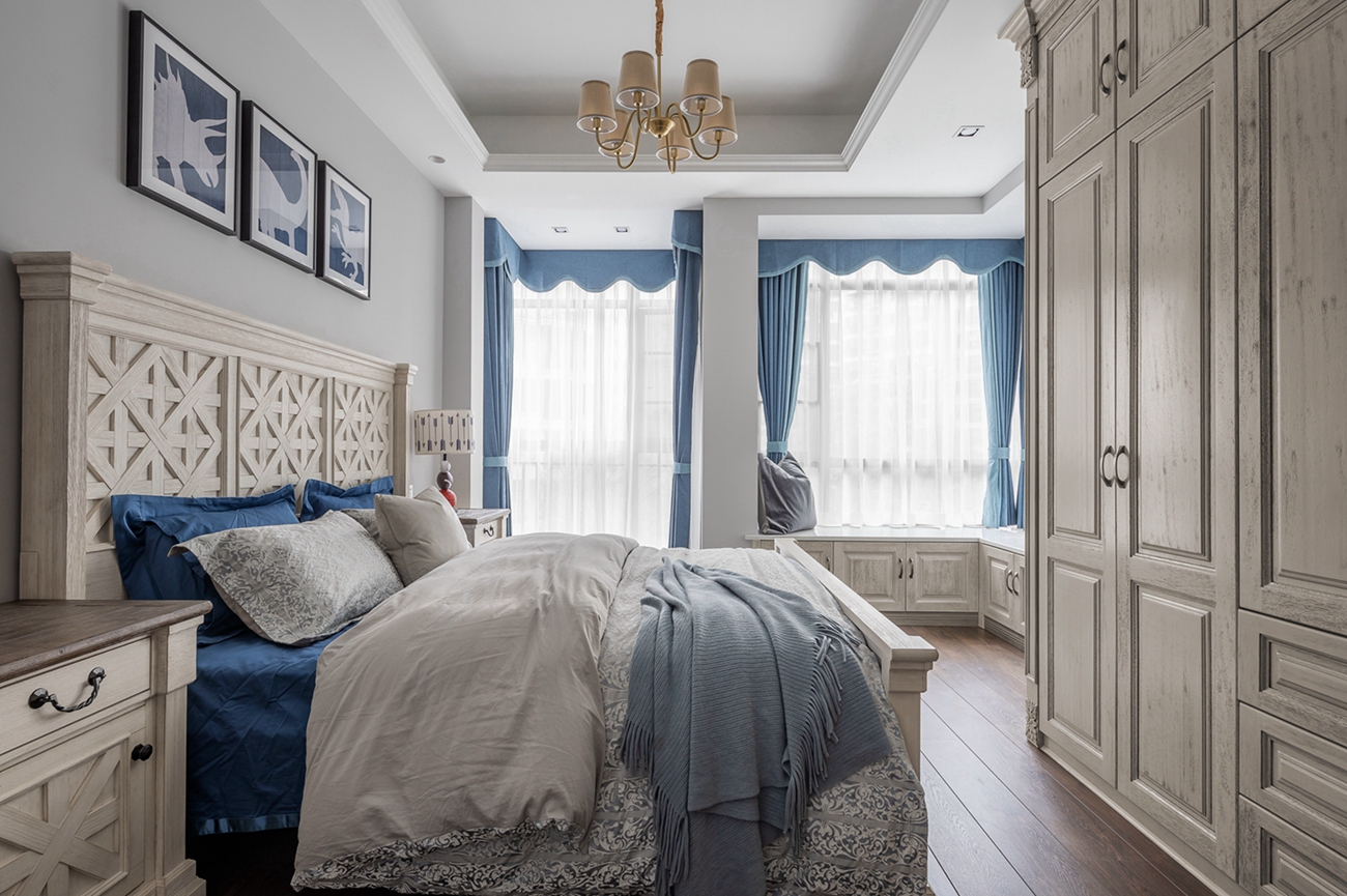 宏福樘设计丨平层丨200㎡美式复古混搭,延续经典爱情故事里的生活日常-60