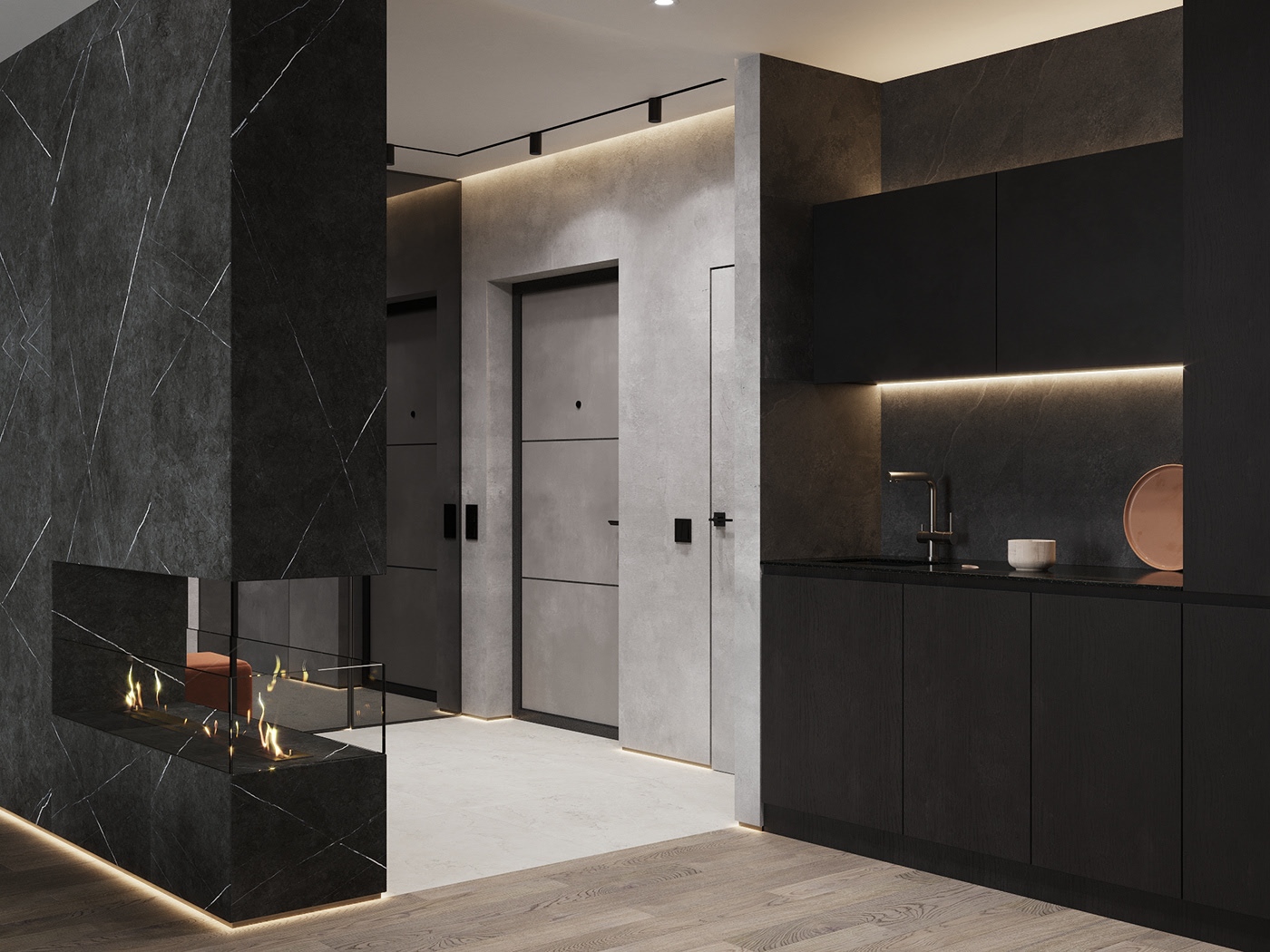 现代黑色调空间  神秘大气！-10