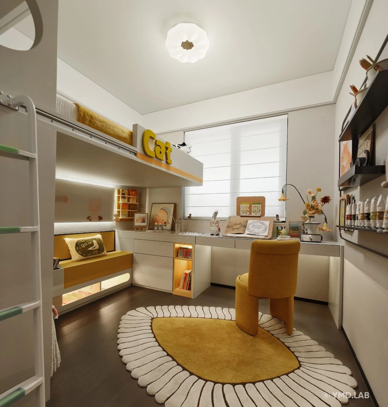 上海120m²奶油风亲子宅,凝固的温柔丨中国上海丨岳蒙设计-45