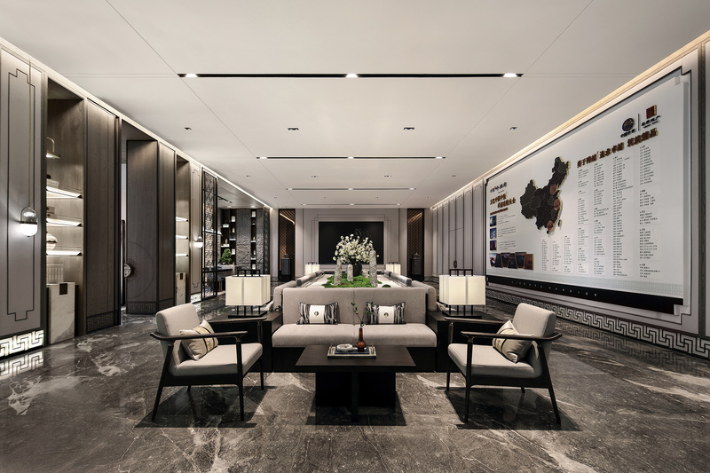 《千里江山图》的现代演绎——中铁·岭南府营销中心-20