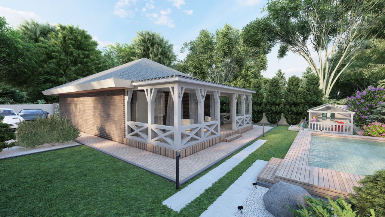 Ландшафтный проект участка 4 сотки в Краснодарском крае-9