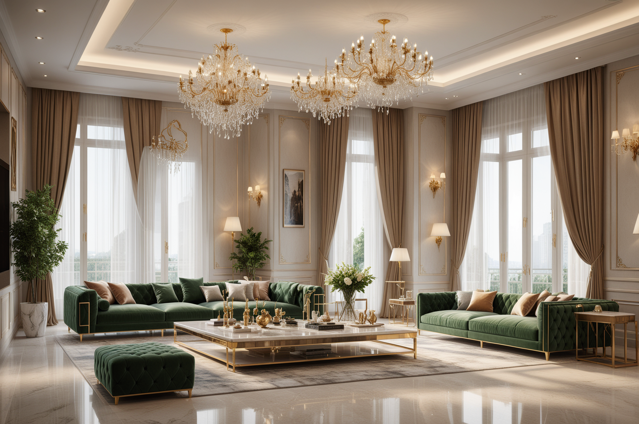 现代法式客厅设计-13