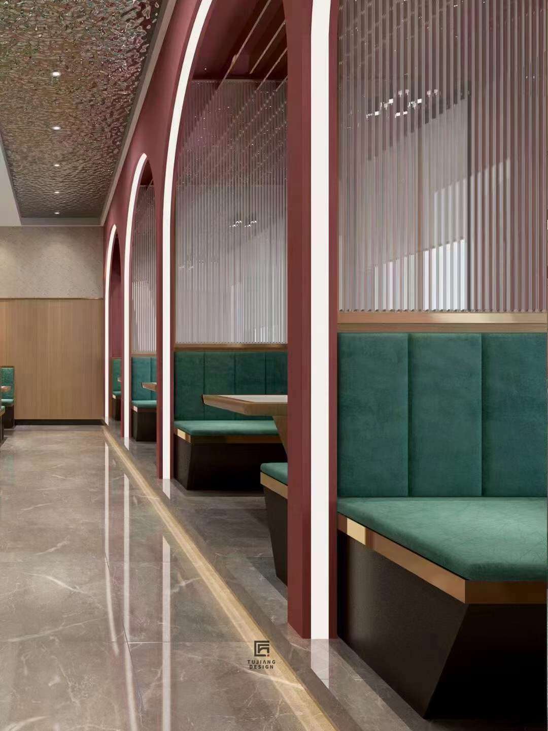 工装烤肉店设计案例｜热情与冰冽碰撞的高级感-9