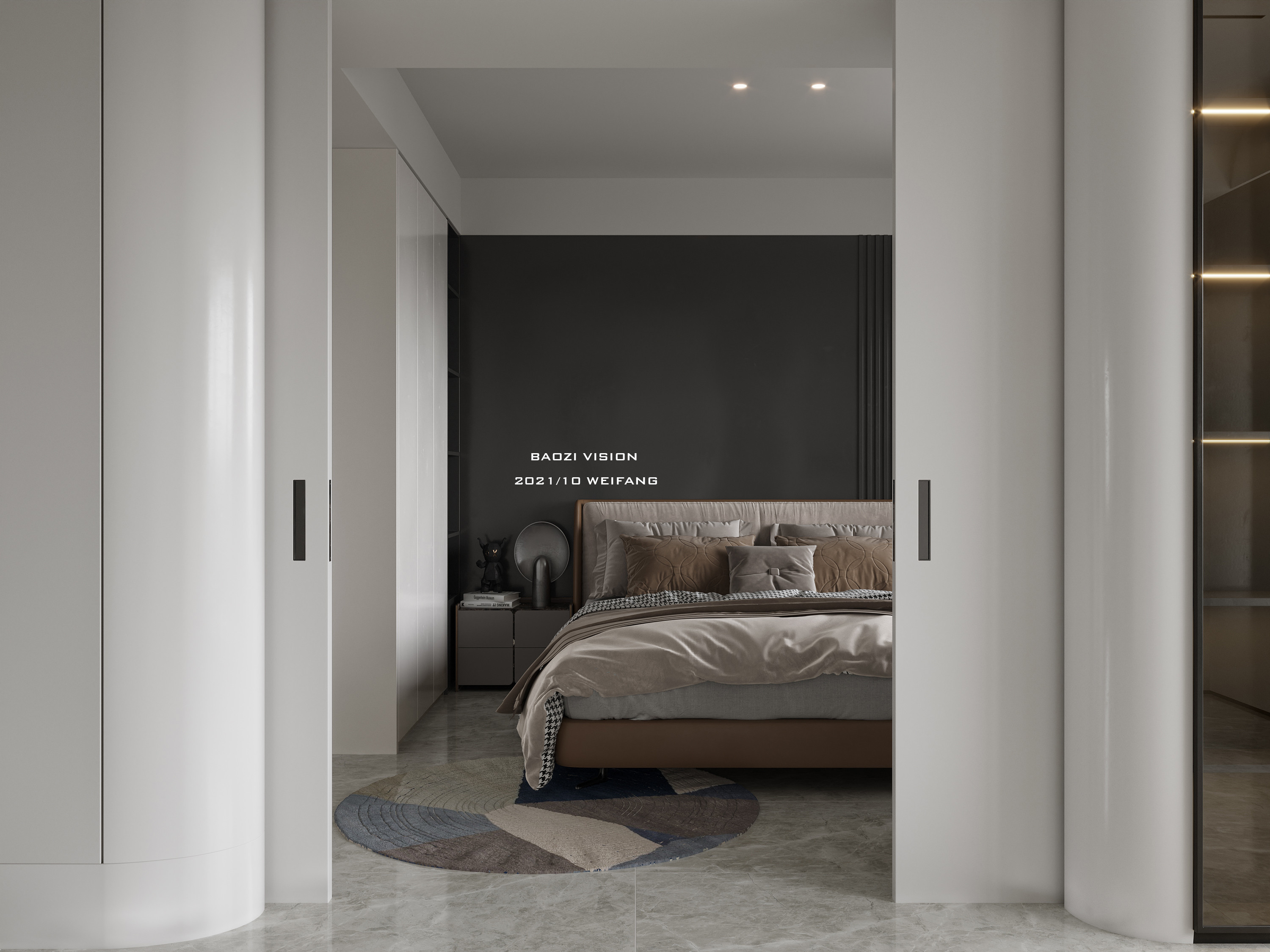 现代黑白灰家居一套-4