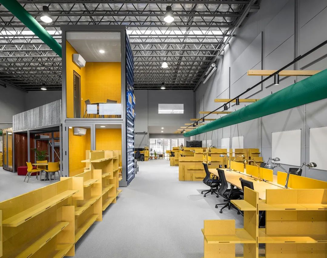 废弃仓库变身高颜值办公室,模块化设计成最大亮点-23