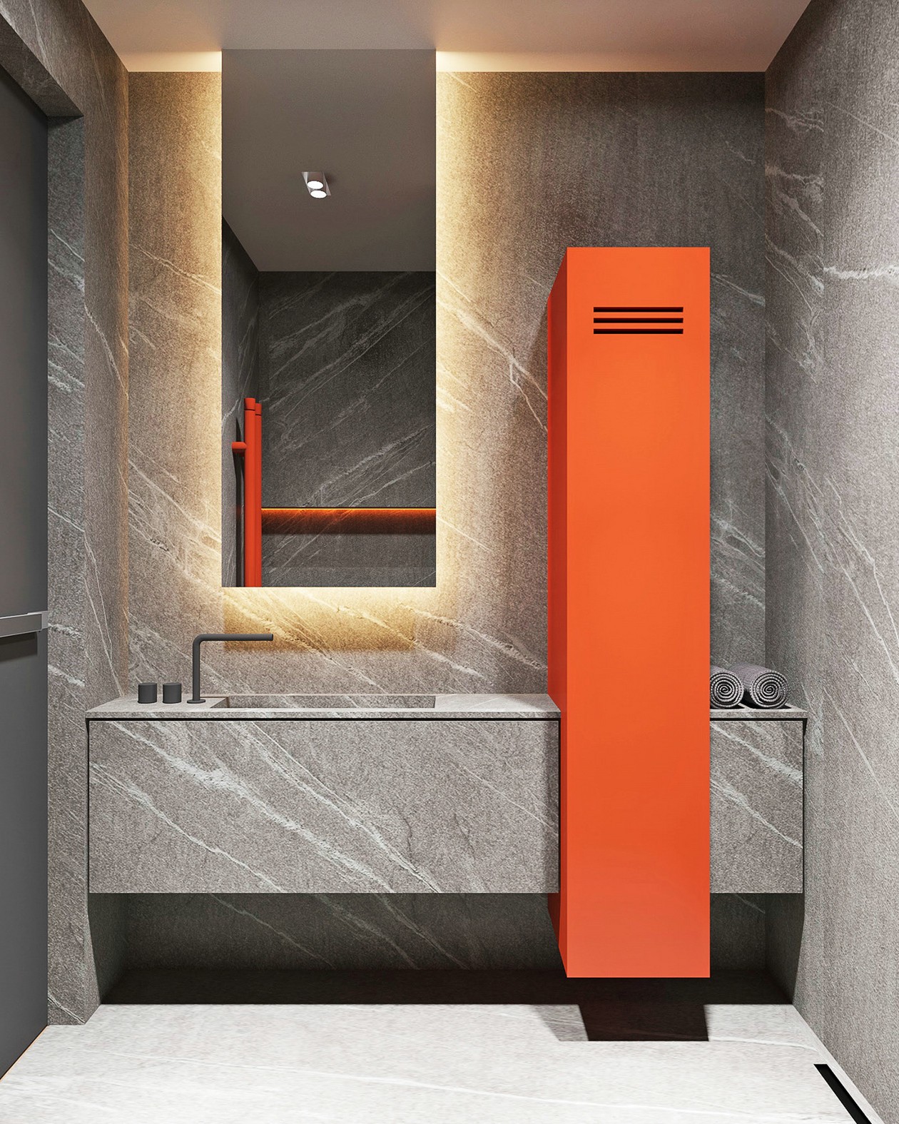 原木+活力橙 整个空间既舒适又有张力！-15