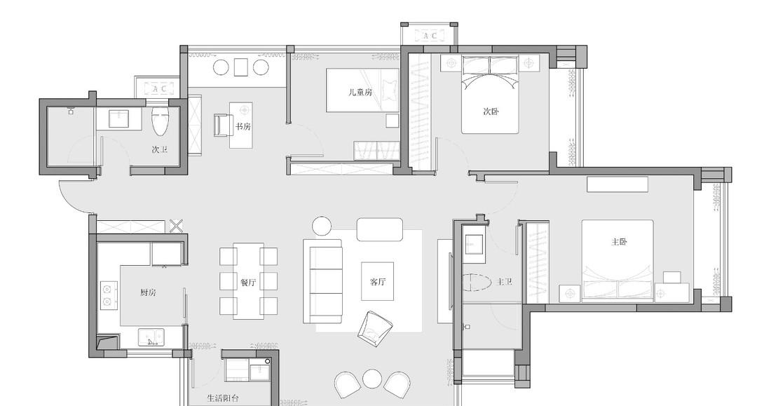 橘夏改造记 | 简约现代家居设计案例-2