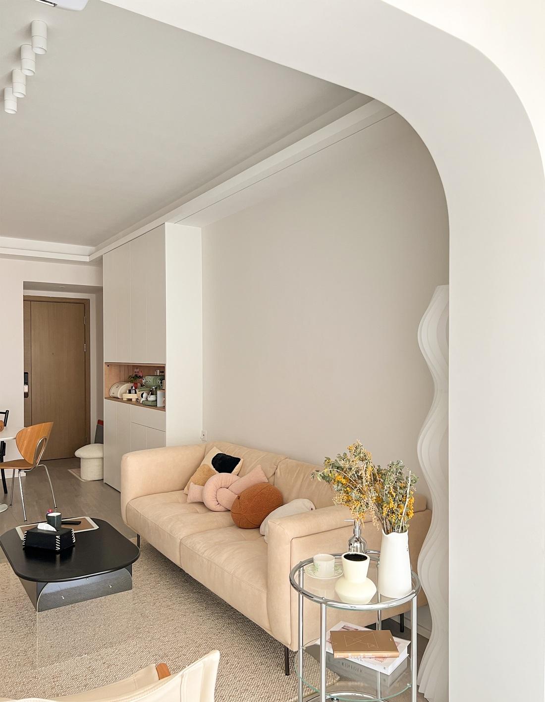 奶油北欧风精装房改造,90 后新人的温馨二人居-25