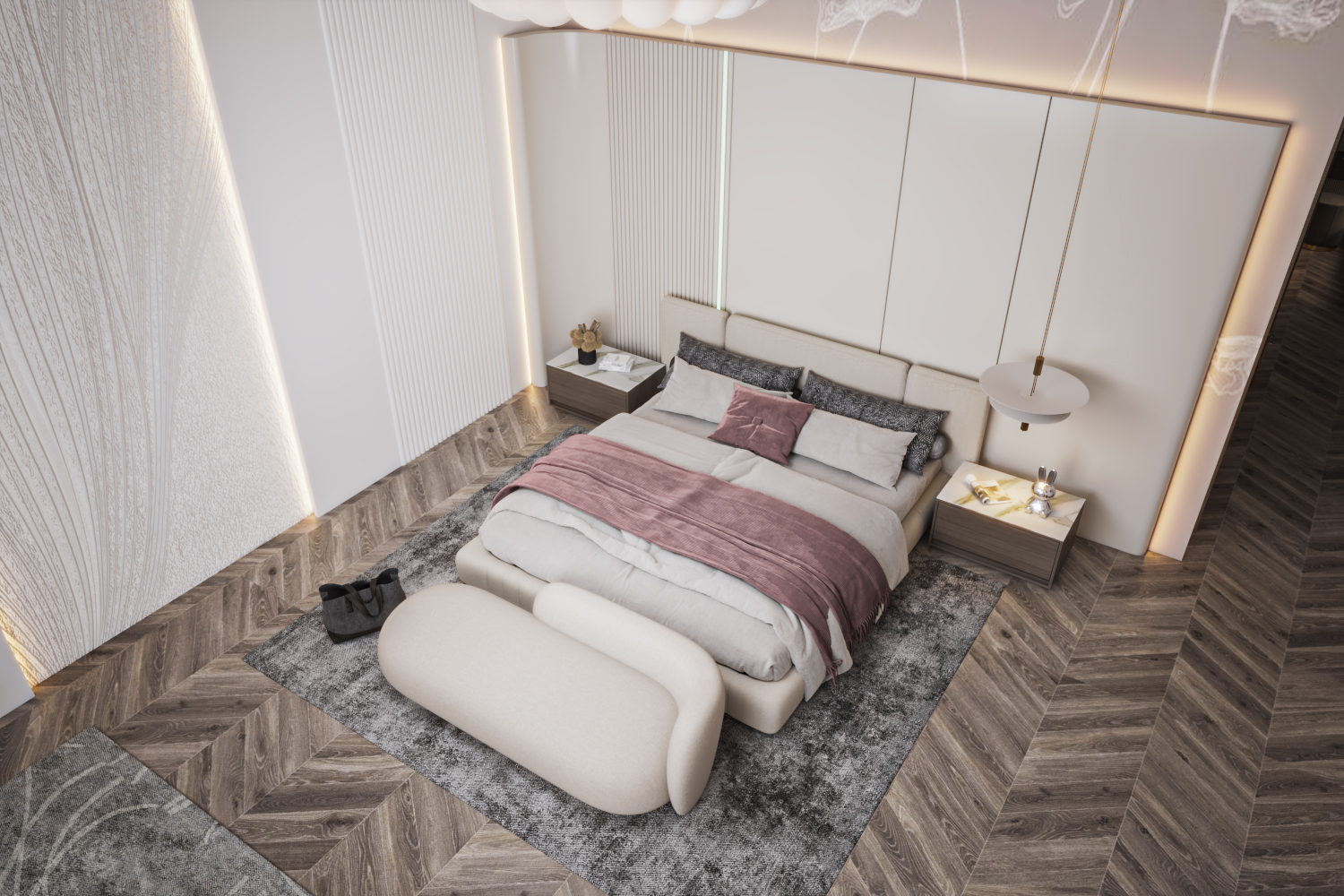 Divider Bedroom with tv panel-6