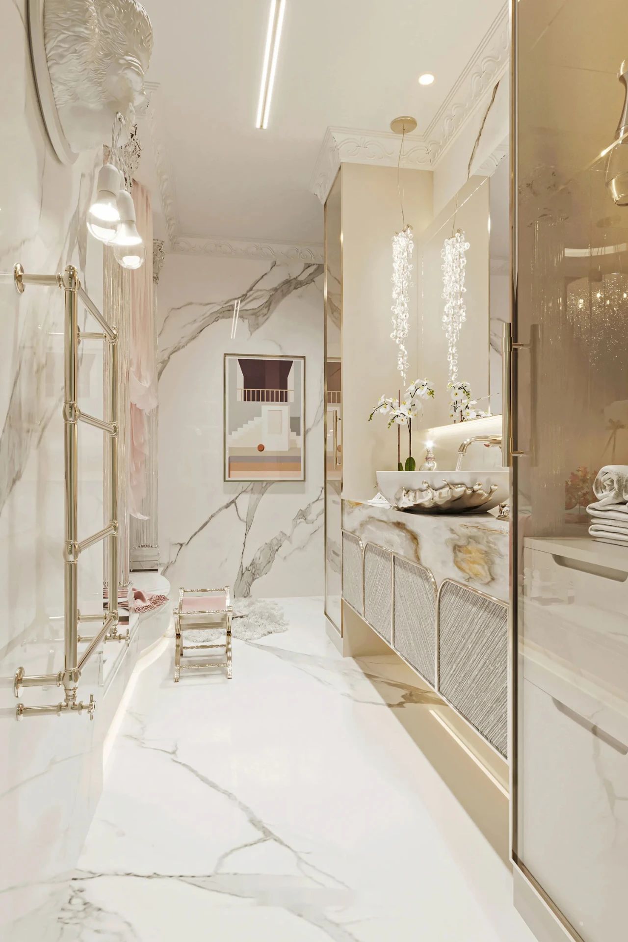 魔方空间丨上海256m²宝格丽公寓丨中国上海丨魔方空间设计-44