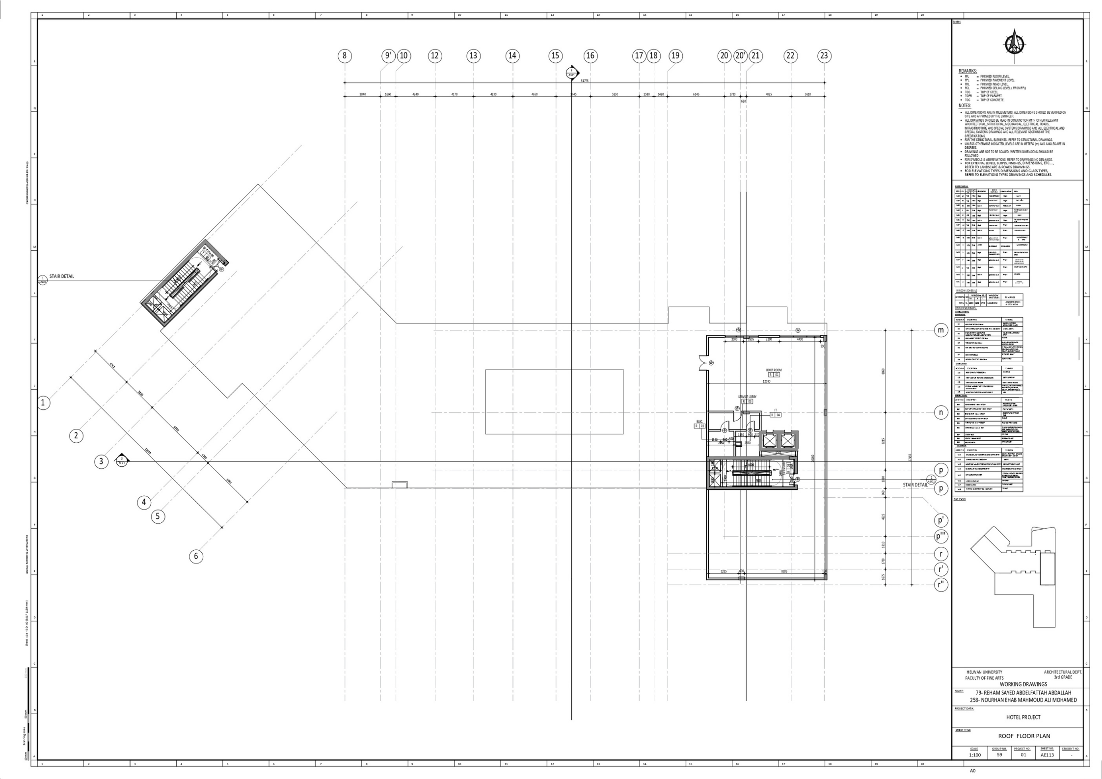 RENOS(3  STARS HOTEL)技术绘图项目丨赫勒万大学美术学院建筑系-21