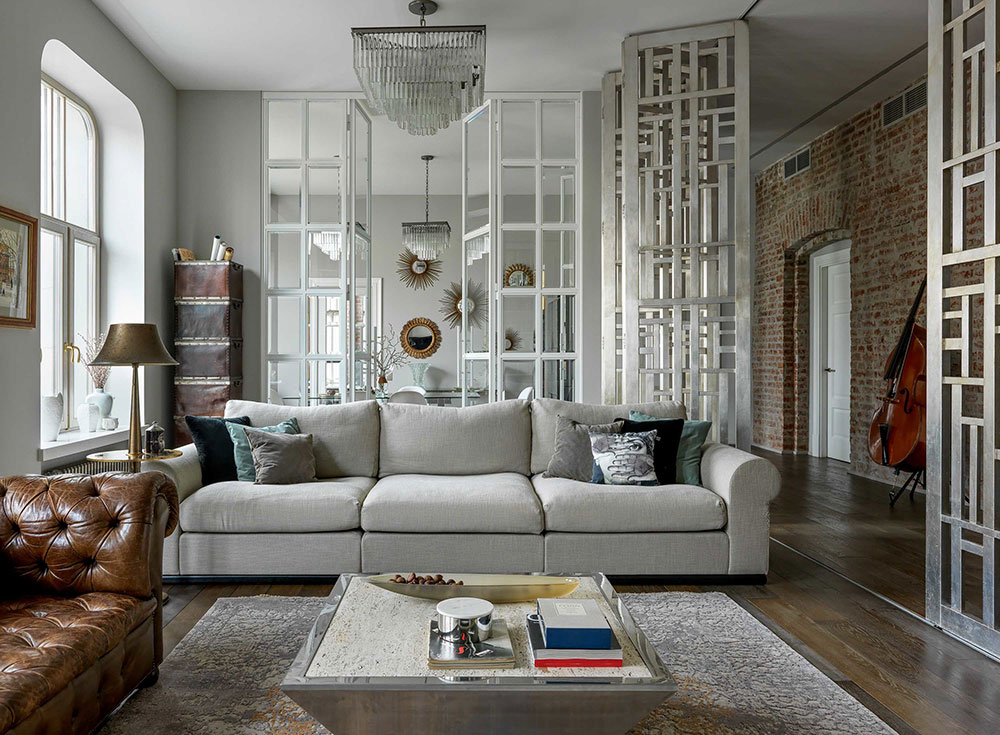 莫斯科中心老办公楼改造的复古优雅公寓-3