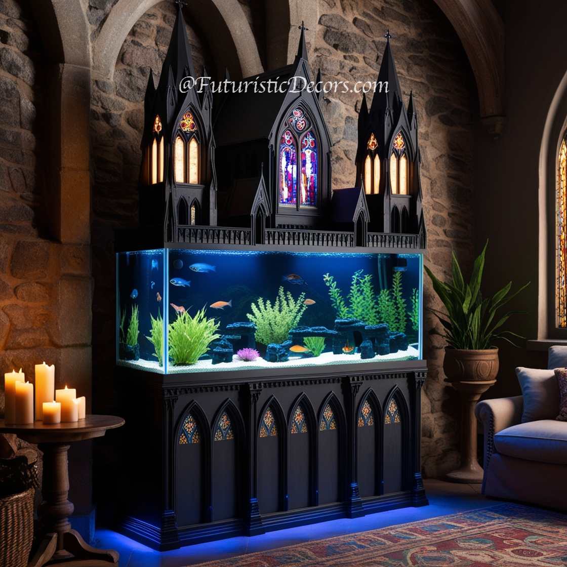 哥特式水族箱室内设计项目丨FuturisticDecors-195