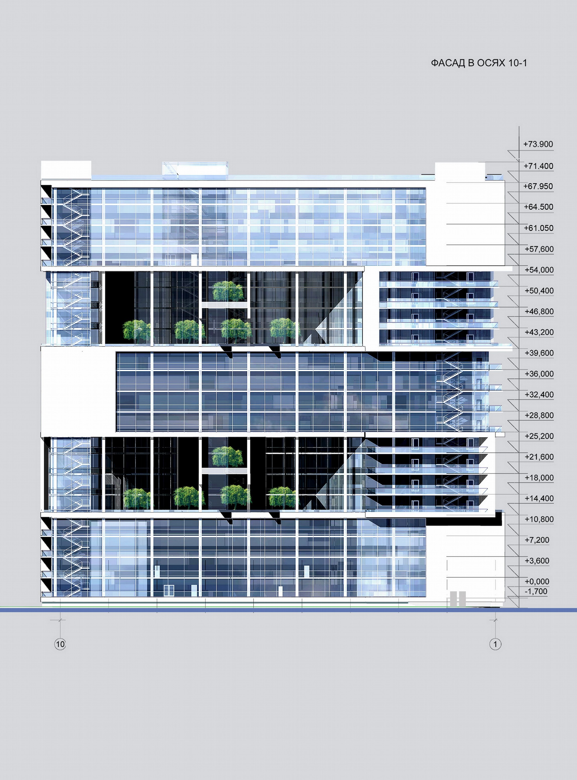 莫斯科 1 号 Zemelny pereulok 办公室和酒店建筑设计-9