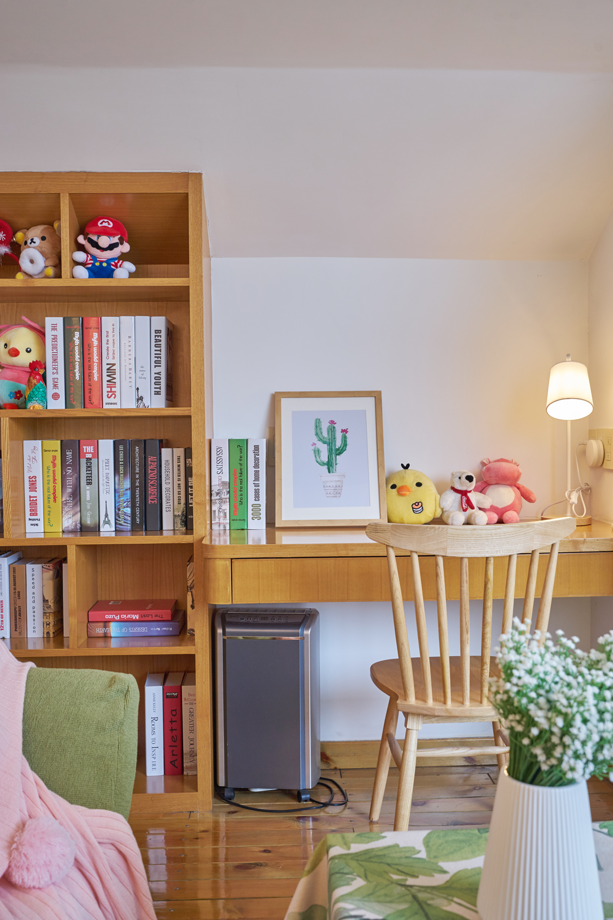 杭州柳浪新苑 70 平混搭风 Loft 软装改造，森系小清新与中国风的完美融合-11