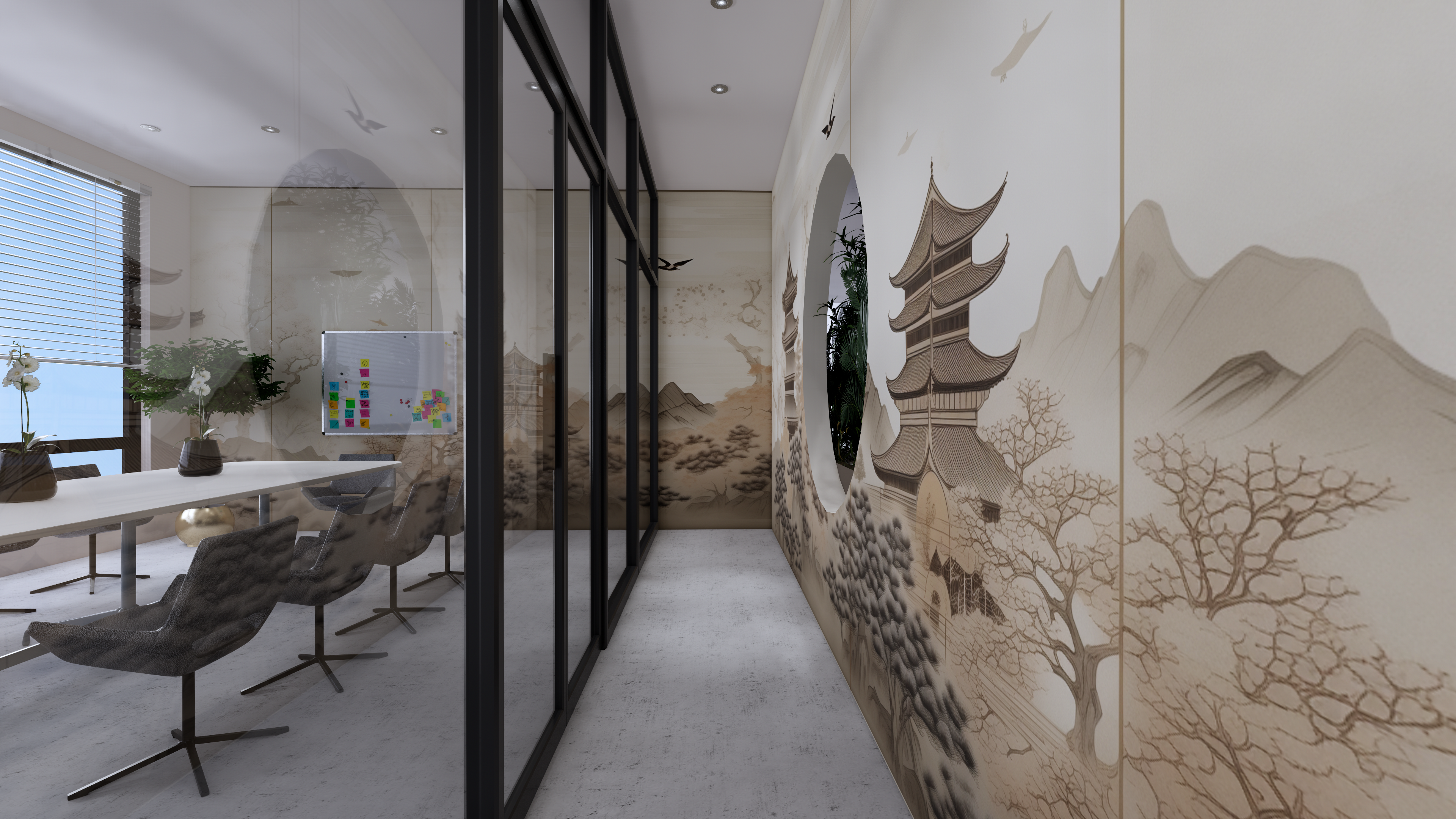 绿影+ 办公空间的气息-1