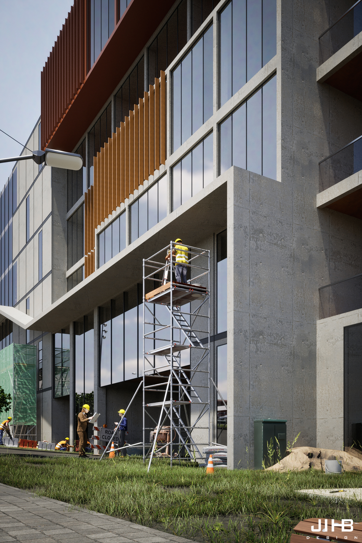 施工中的办公大楼-11