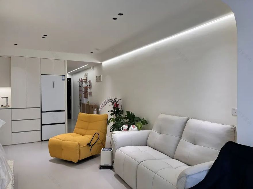 63㎡奶油风小户型,8万全包!不豪华但超有生活感,独居也能很惬意-14