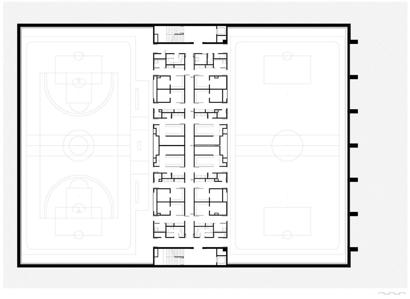 对当地传统建筑工艺理解和恢复的体育中心设计丨西班牙巴塞罗那丨戈者设计等相关建筑师团队-23
