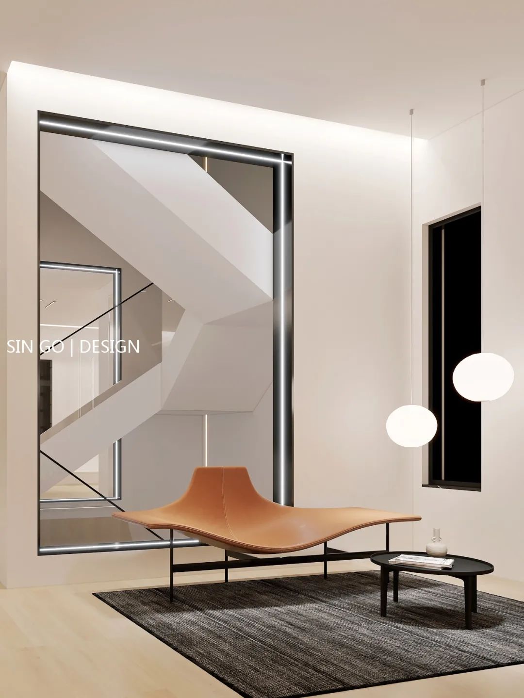 上海揽海高尔夫 540㎡极简别墅,演绎古典与现代的融合-7