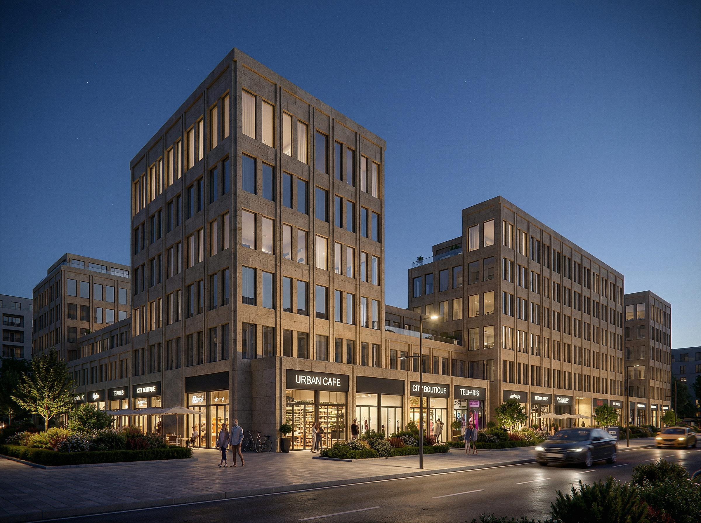 Mixed-Use Commercial Complex Rendering-8