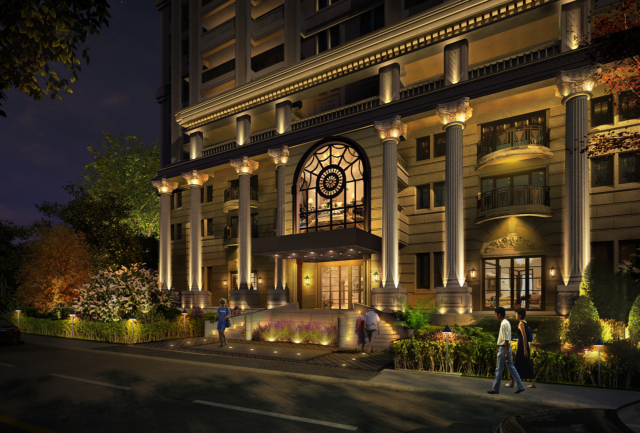 夜景鸟瞰+透视-夜色朦胧-8