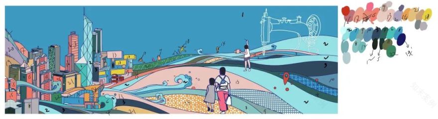 18个小时绘制,美院“青竹计划”学生墙绘亮相香港中环-17