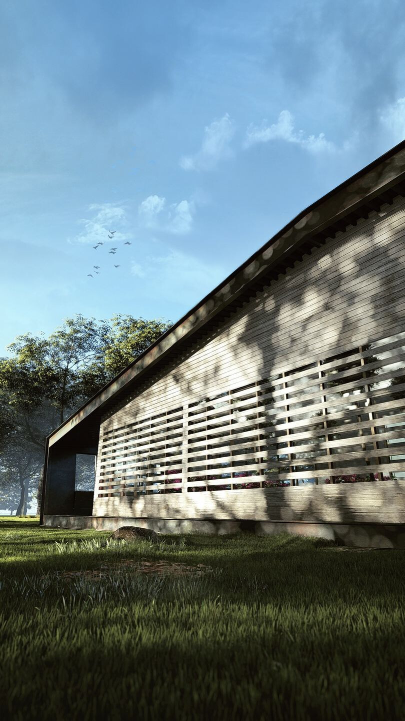 三角形的独立别墅 · Heram Architects 的绿色温室设计-17